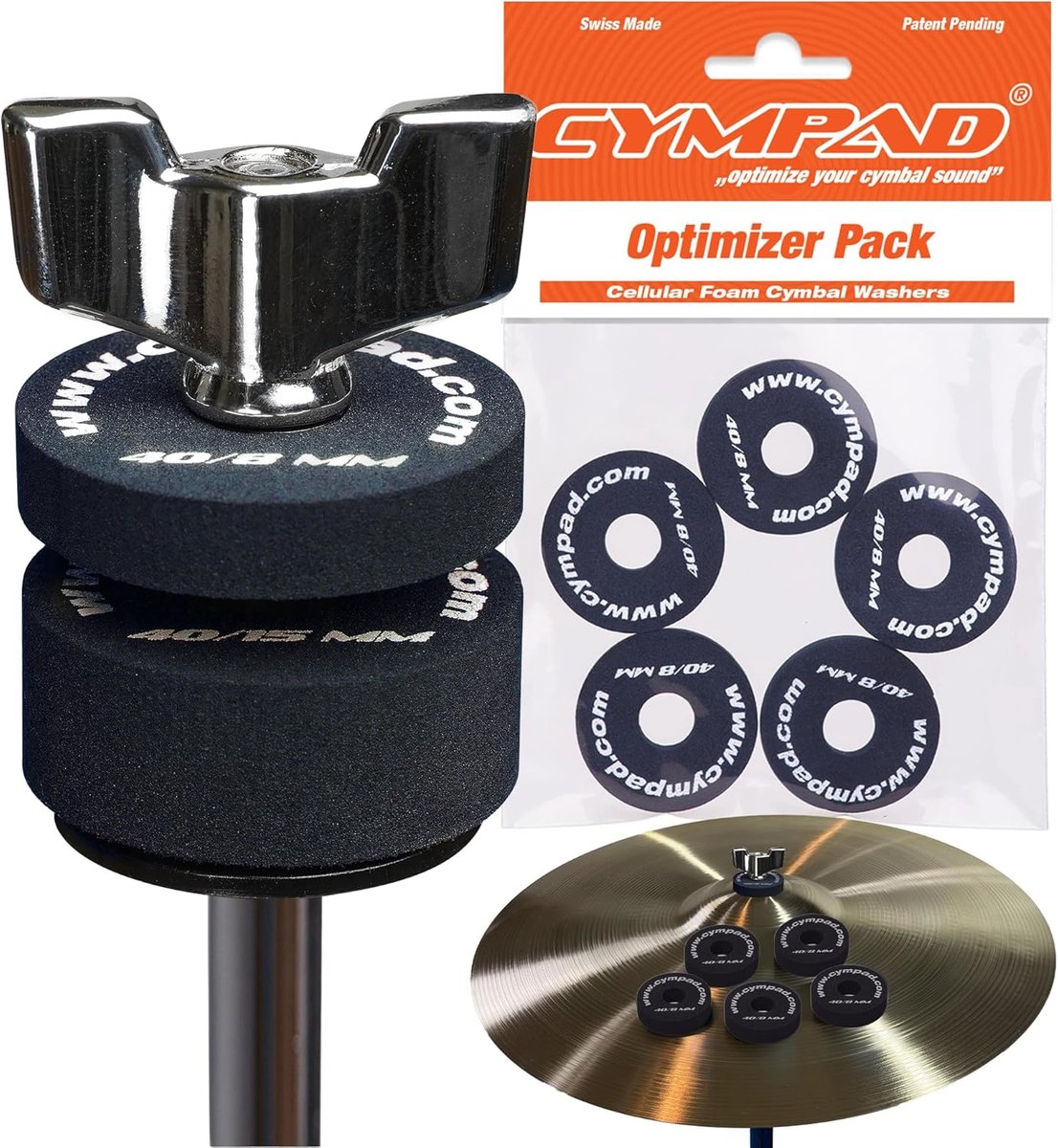 Bekken Stabilisatoren - Schuimkussentjes - Drum Geluid - Universele Pasvorm - 40x8mm Set