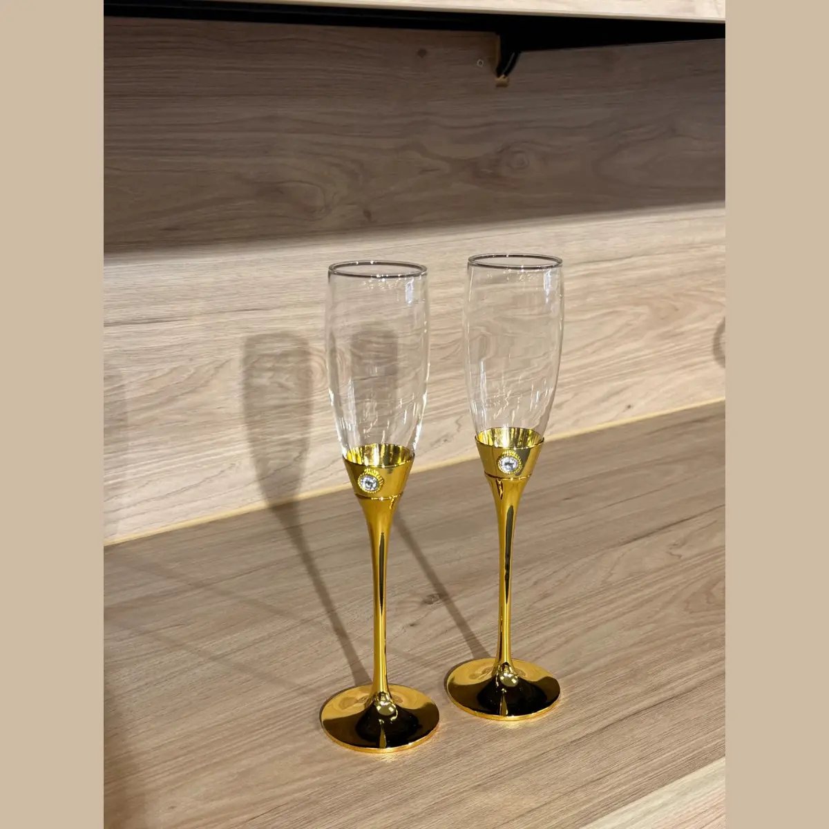 Trouwset 003 glazen – goud 2-delig