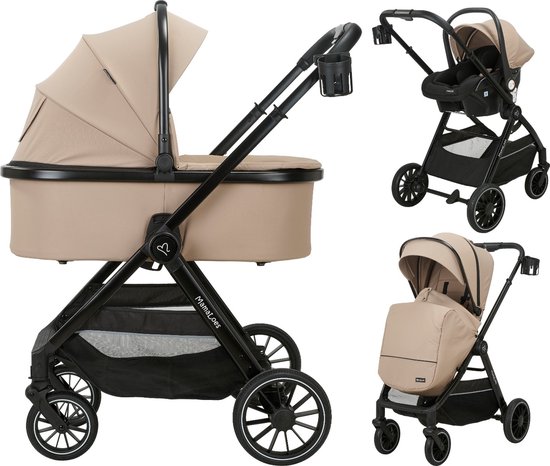 MamaLoes Bodi Nougat 3-in-1 Kinderwagen incl. Autostoel