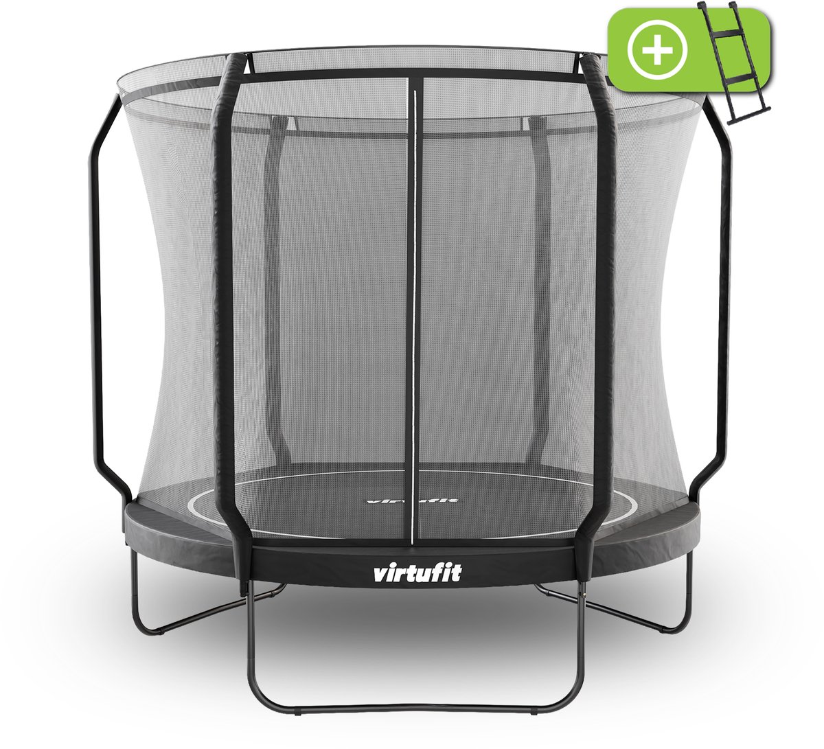 Bol.com VirtuFit Premium Trampoline met Veiligheidsnet - Ø 251 cm Diameter - Incl. Beschermrand - Extra Veilig - Gratis trap - W... aanbieding