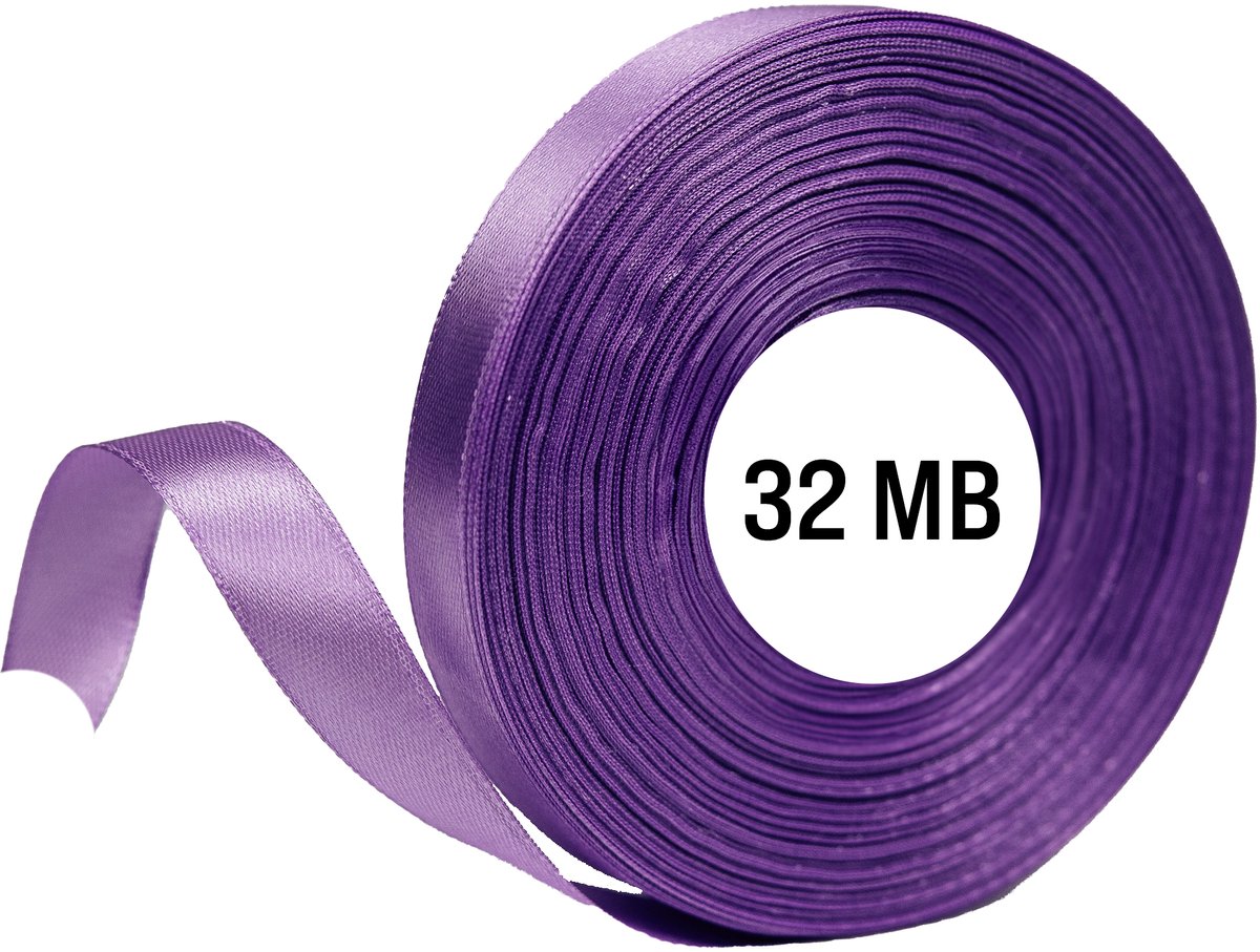 zOkienkiem - Satijnen Lint - Lawendekleurig - Rol 12mm 32m - Decoratie