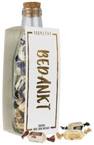 100%LEUK - Momenten fles met toffees - Bedankt