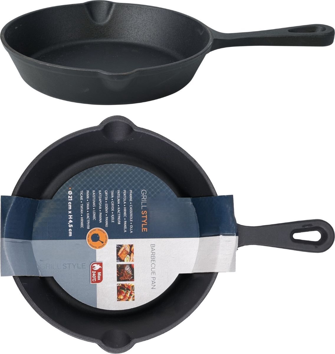 Koekenpan voor de BBQ - 21cm - Gietijzer
