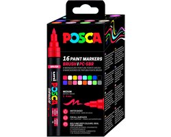 POSCA Paintmarker - Uni Mitsubishi Pencil - PC-5BR brushpunt m ass 16st
