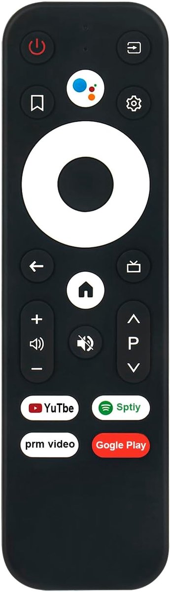 Vervang Afstandsbediening - Universele Bediening - Smart TV Box - Geen Programmering Nodig - 15 x 8 x 0.8 cm