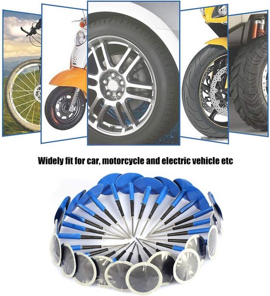 Band Reparatie Kit - Paddestoel Plug - Tubeless Banden - Universeel Toepasbaar - 48x6mm - Zwart — afbeelding 3