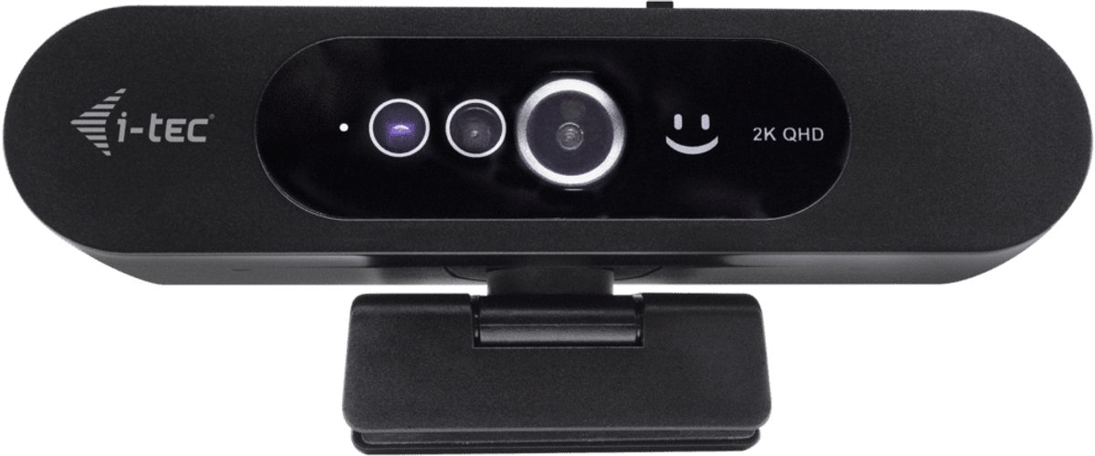 i-tec - Solomon WH200 - Webcam - 2K - Windows Hello - 1 microfoon - Laptop & PC - Streaming - Plug & Play