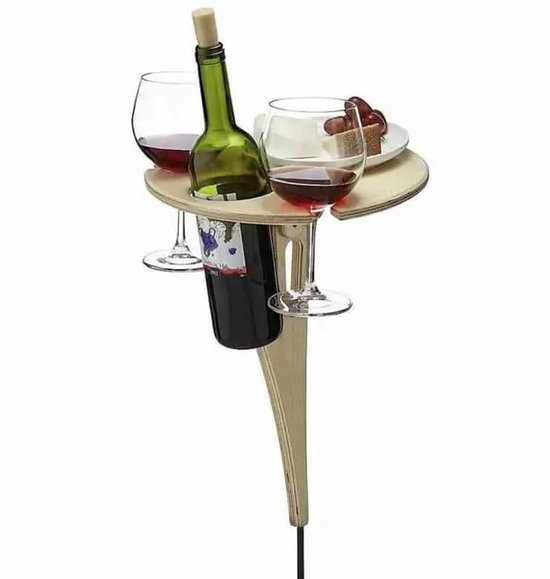 Opvouwbare wijntafel - Picknicktafel - Wijn Bijzettafel