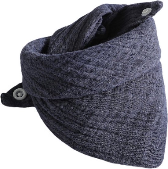 Hydrofiele Bandana Slabbetjes Baby - 7 Stuks - Kwijlslabbers 100% Katoen - Verstelbaar - Zacht & Sneldrogend - Blauw Groen Set van Merkloos — afbeelding 3