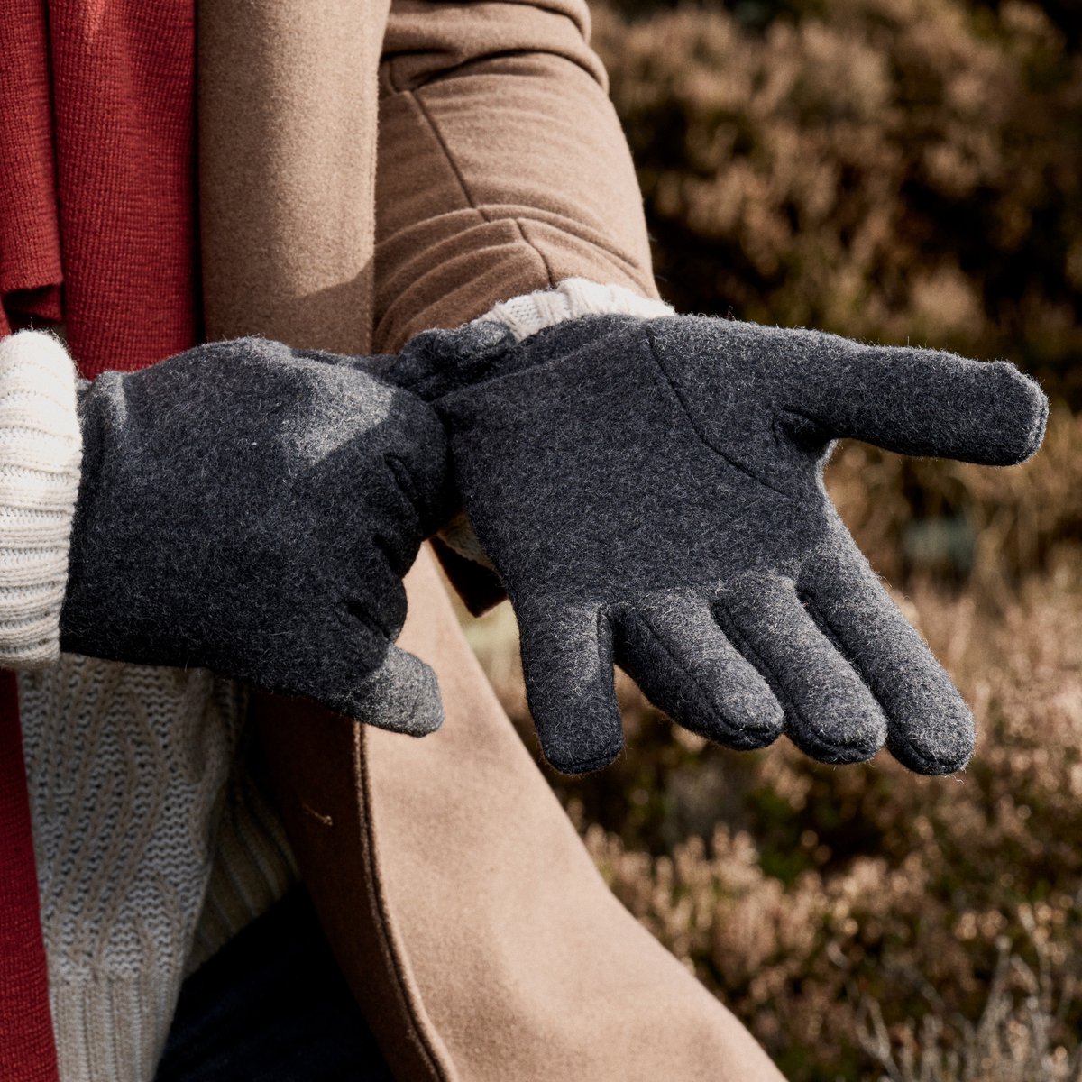 Hiems | Grijze Wollen Handschoenen