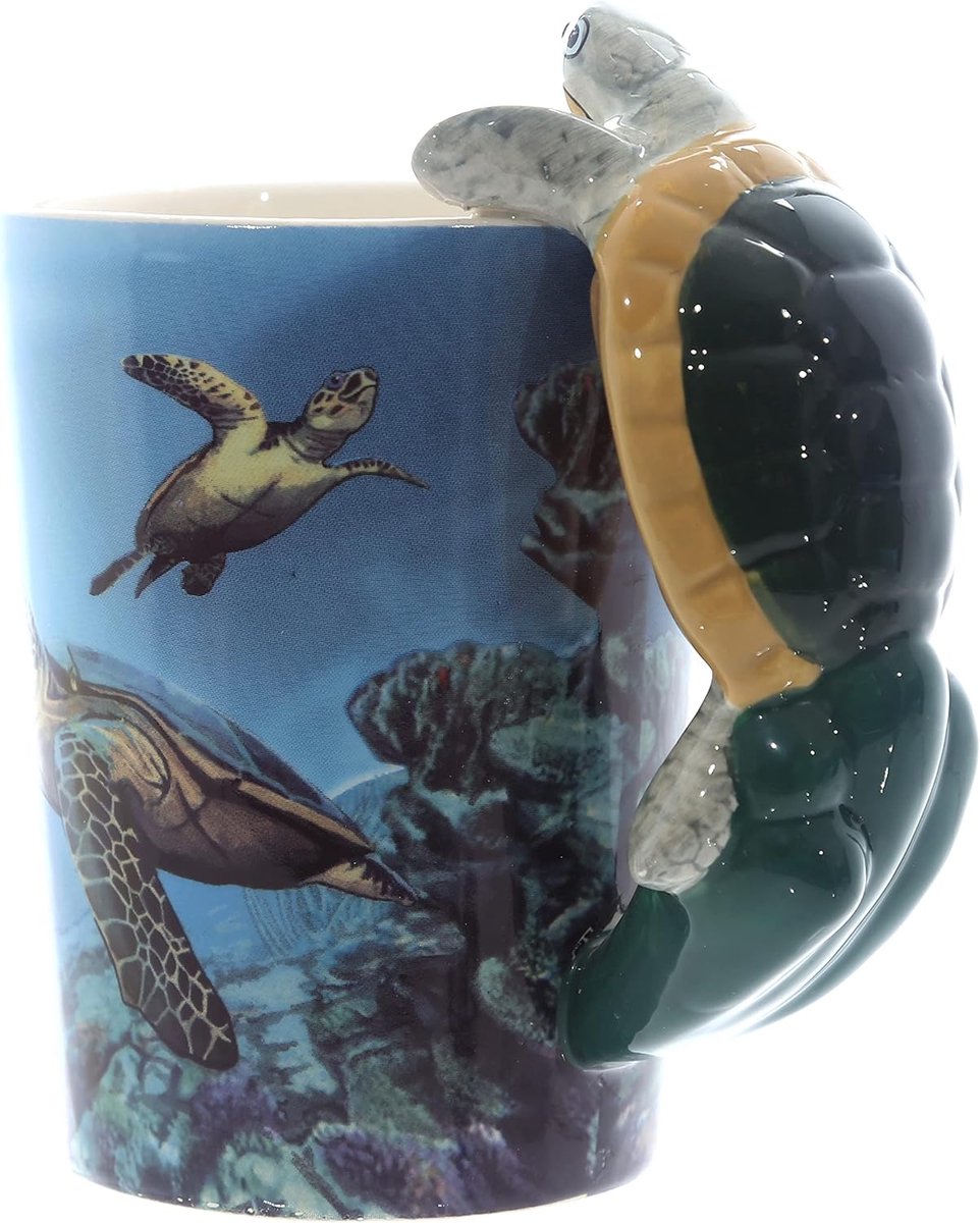 Schildpad Mok - Thee Mok - Warme Dranken - Uniek Handvat - Hoogte 135cm - Multi