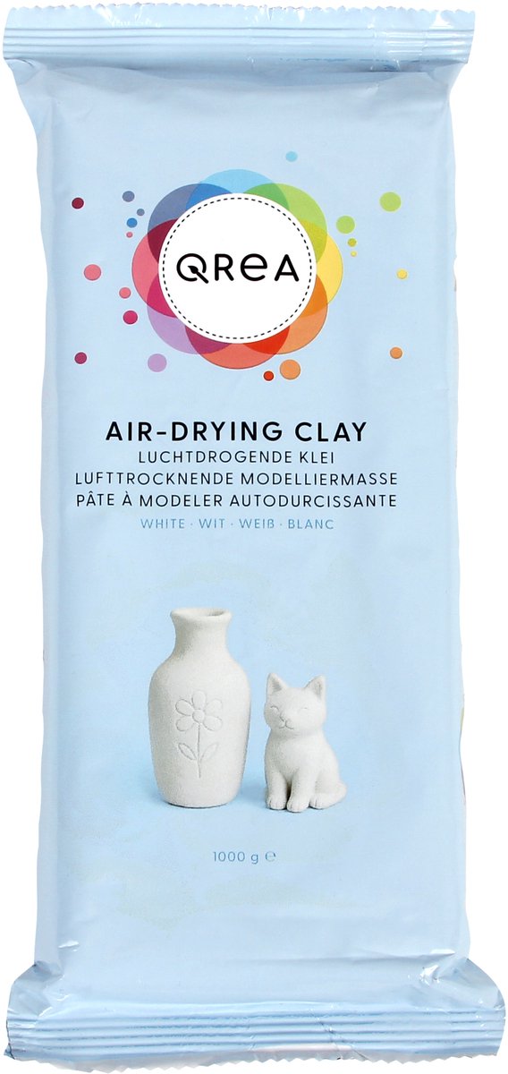 Klei qrea luchtdrogend wit 1000 gram