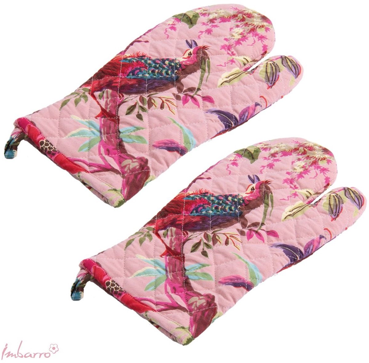 Imbarro Ovenwanten set-van-2 Paradise Pink 30x17cm