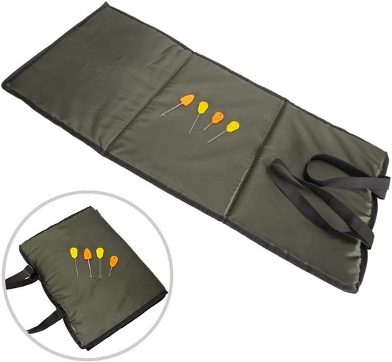 Vissen Onthaakmat - Vismat Landing - Karper Vissen - Opvouwbaar Lichtgewicht - 80x35cm - Groen Zwart van VISSEN — afbeelding 4