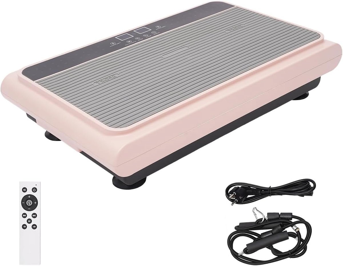 Vibratieplaat Fitness - Trilplaat Hometrainer - Full Body Workout - 99 Snelheidsniveaus - 54 x 33 x 12 cm - Roze