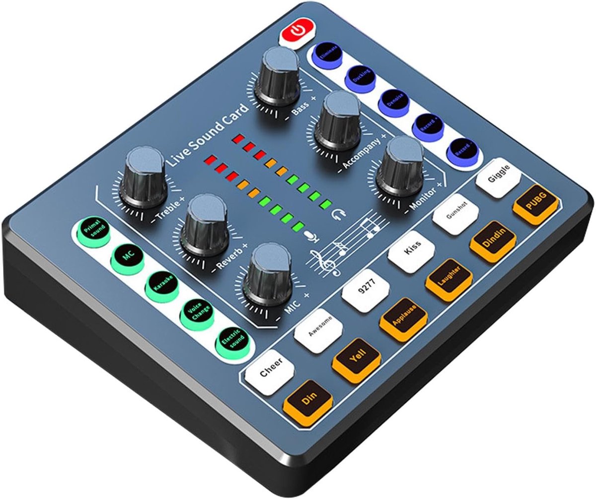 Geluidsmixer PC - Audio Interface - Live Streamen - Ruisonderdrukking - Compact Formaat - Zwart