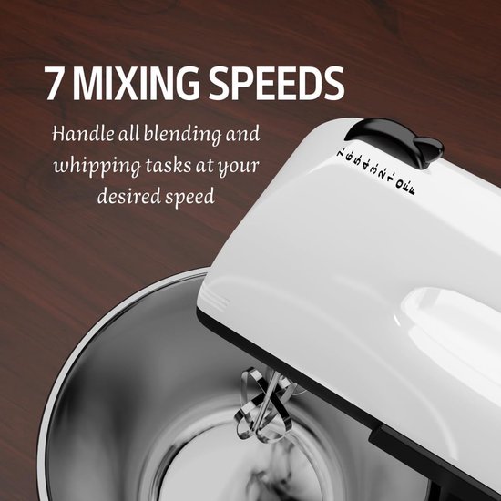 Deeg Mixer - Keukenmachine - Bakken Thuis - 7 Snelheden Instelbaar - 2L Kom — afbeelding 5
