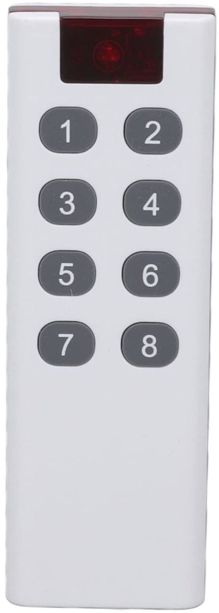 Allecto - Universele Draadloze Afstandsbediening - Digitaal - Leren Code - Hoge Power - 1000m Bereik - 8 Toetsen - Geschikt voor Allecto Alarmsyste...