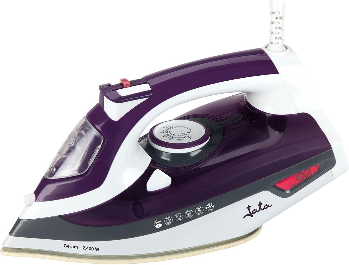 Stoomstrijkijzer - Kledingverzorging - Kreukvrij Maken - Keramische Zool - 2400 Watt