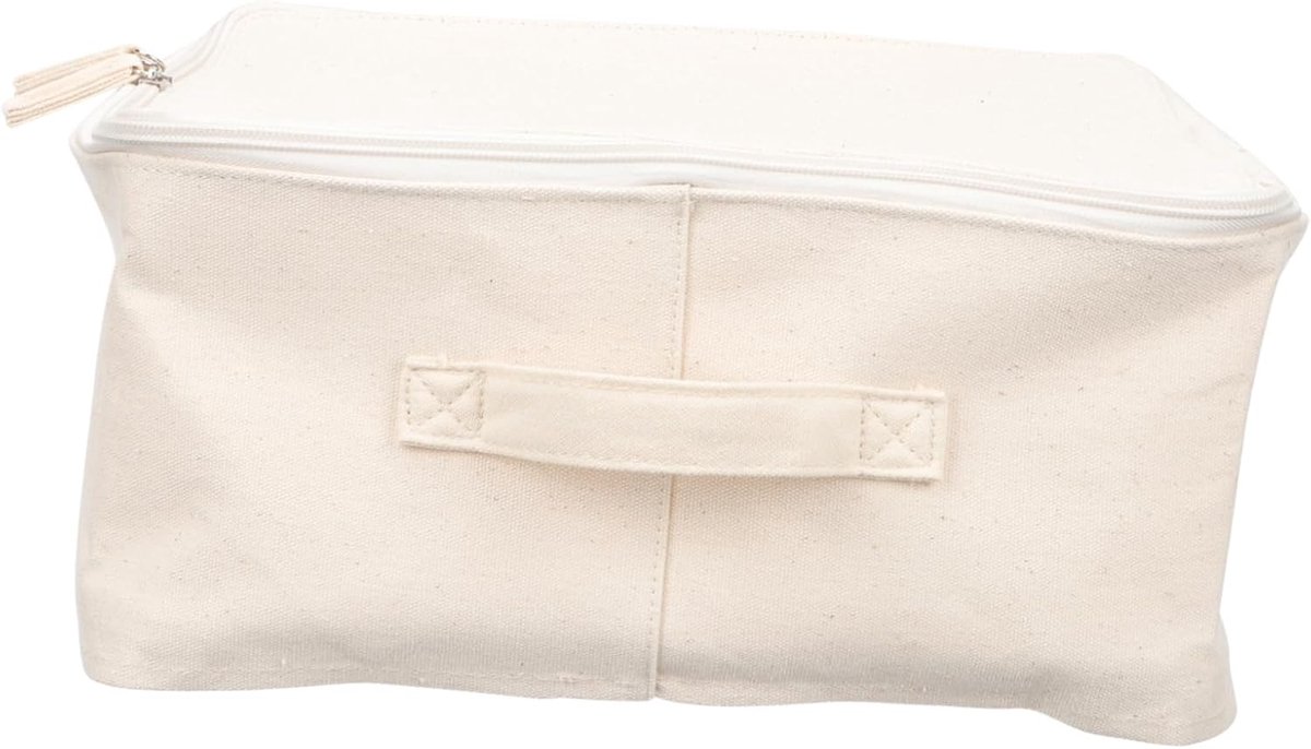 Opbergmand - Opbergbox mand - Kamer opruimen - Lichtgewicht en stevig - 33x33cm - beige