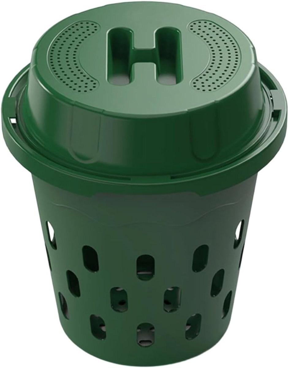 Ondergrondse Compostbak - Wormencomposter Tuin - Meststof Maken - Efficiënte Ventilatie - 24x24x27.4 cm - Beige
