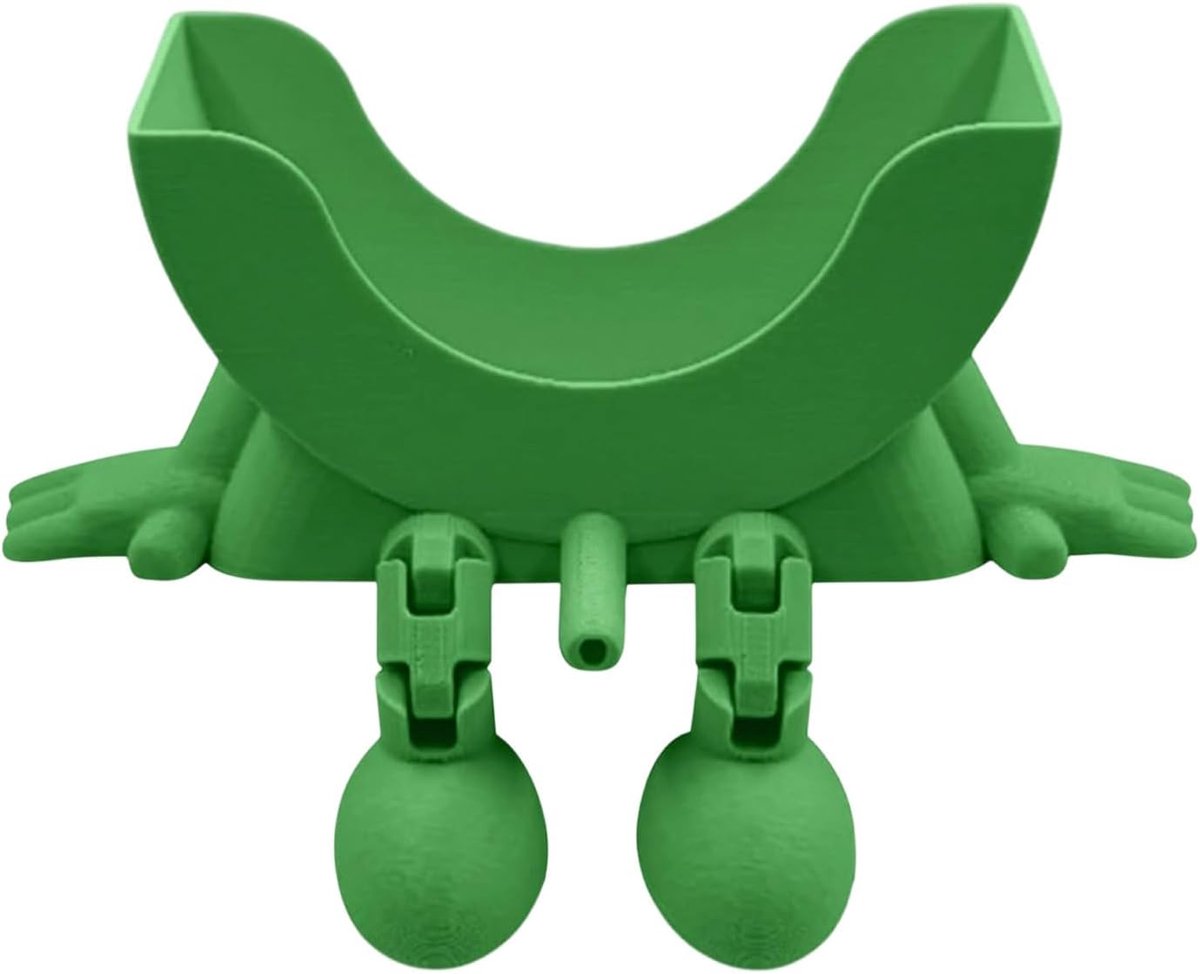 3D-geprinte houder - Spons organizer - Keuken opruimen - Met afvoer - 15 x 10.5 x 8 cm - Groen