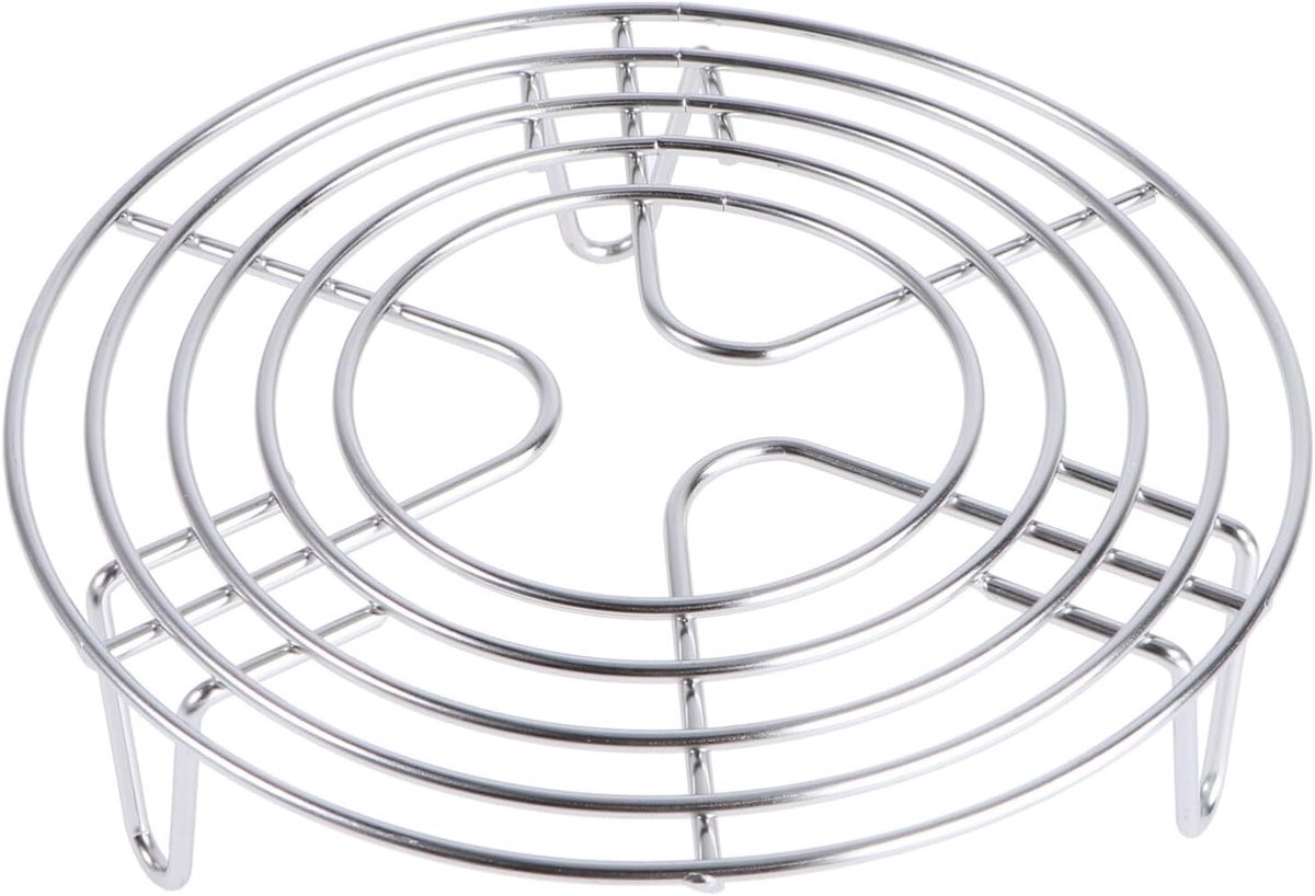 Stoomrek Koelrek Kookrek Gezond Koken Vaatwasserbestendig 16 cm Diameter Zilver