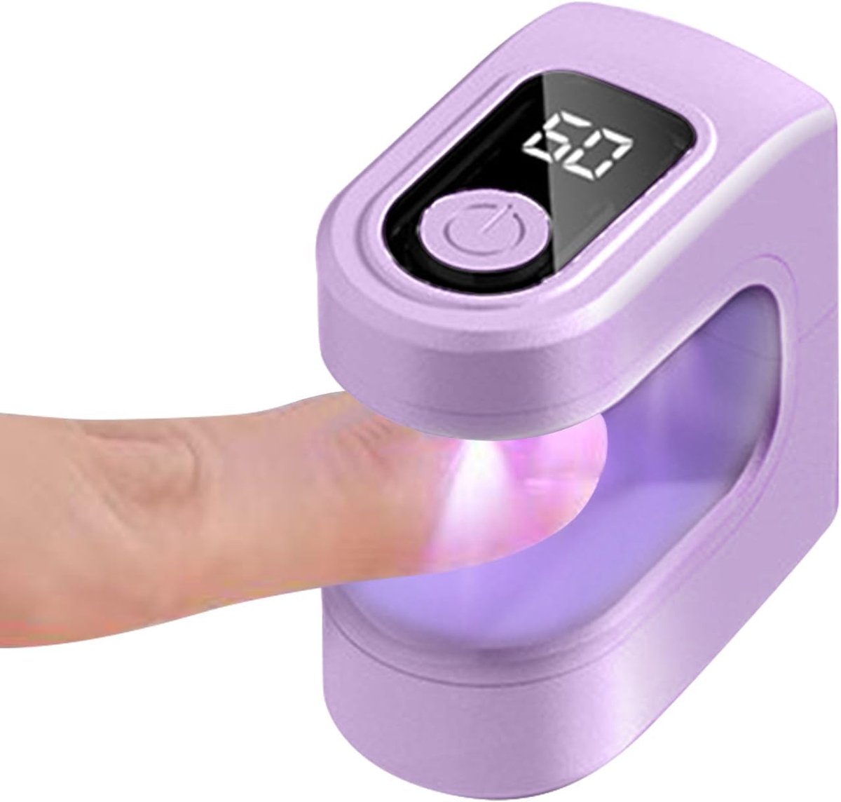 Draagbare Nagellamp - UV Lamp - Manicure Pedicure - Dubbele Timer - 3.8 x 6.2 cm - Paars