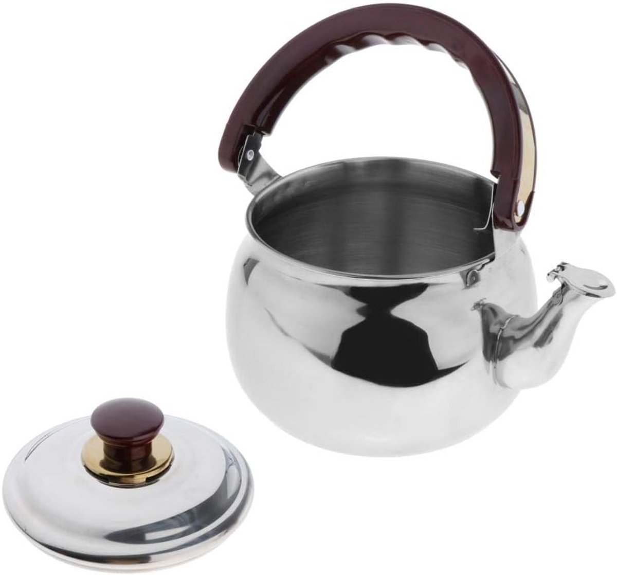 Fluitketel RVS - Waterketel Kook - Koken Water - Antislip Handgreep - 4.7L Capaciteit - Zilver