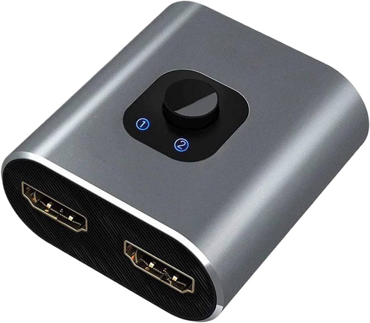 Videosplitter Adapter - 2 naar 1 Uit - Scherm Delen - Plug and Play - Compact Ontwerp - Zilver