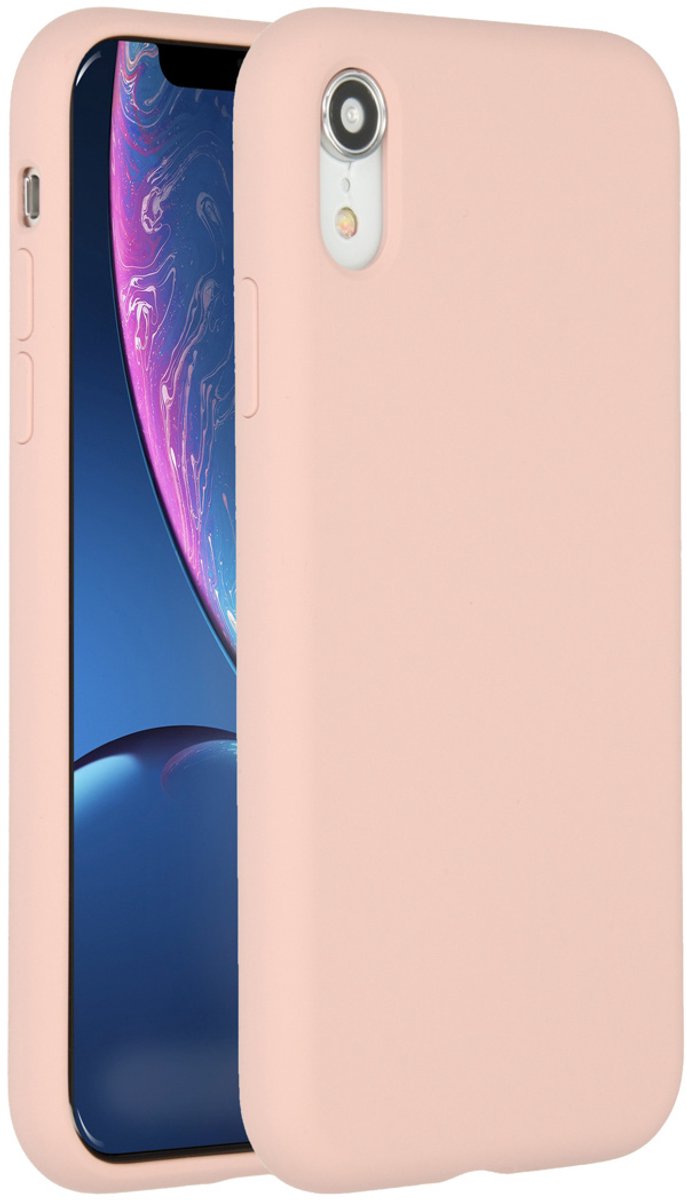 Accezz Hoesje - Geschikt voor Apple iPhone XR - Liquid Silicone Backcover - Roze