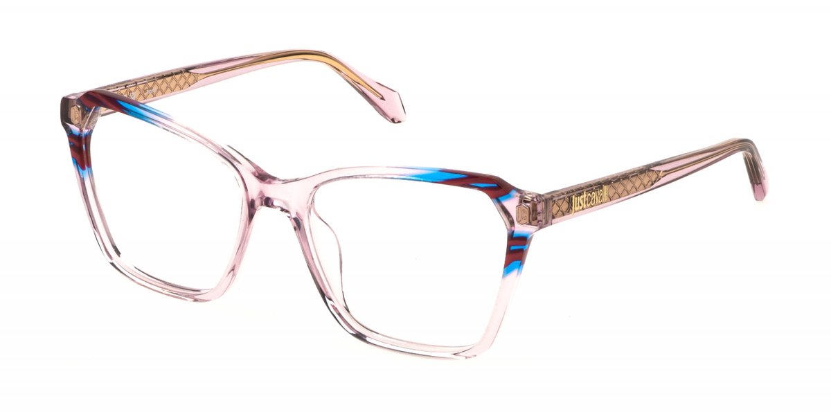 Just Cavalli VJC048 Rosa trasparente lucido 54/17/140 WOMAN Brilmonturen