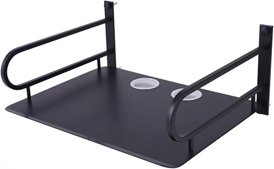 Projector muurbeugel zwart 28 cm aluminium – stevige beamer ophangbeugel voor thuisbioscoop, max 4 kg