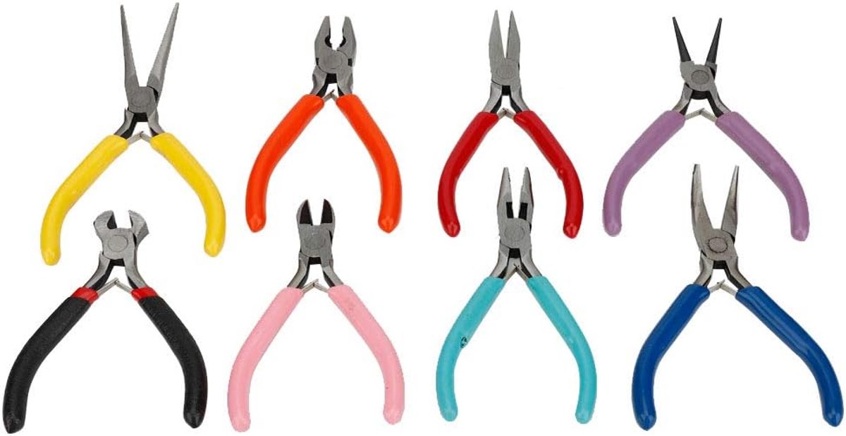Sieraden Maken Tangen - Mini Tangen Set - Precisie Werk - Gelegeerd Staal - 8 Delig