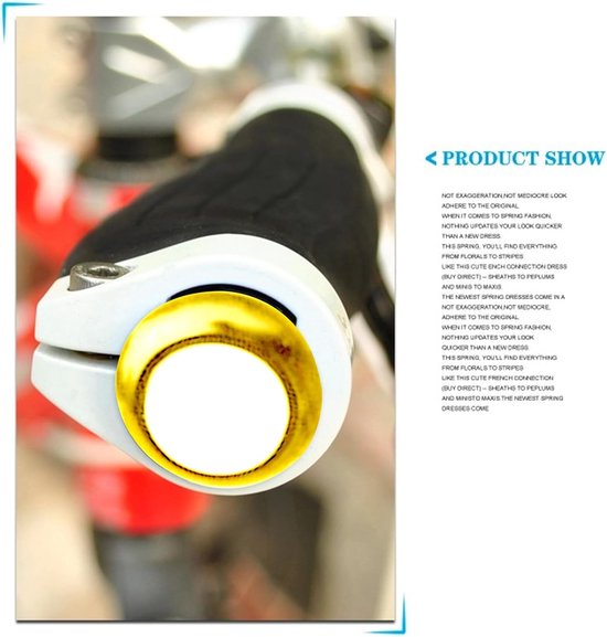Fietsstuurlicht Set - Knipperlichten Fiets - Veilig Fietsen - Twee Verlichtingsmodi - 16-23mm Stuur - Goud — afbeelding 2