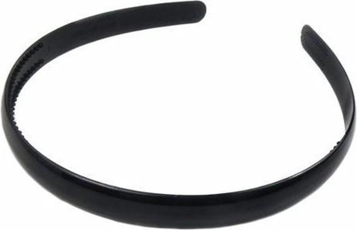 Zwarte Diadeem - Haarband Accessoire - Dagelijkse Styling - Met Anti-Slip Tandjes - Zwart
