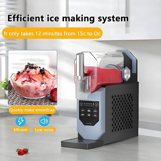 Slushie Machine - IJsmachine Dranken - Bevroren Dranken Maken - Ijsvrije Technologie - 41.5x14.3x42.5cm — afbeelding 2