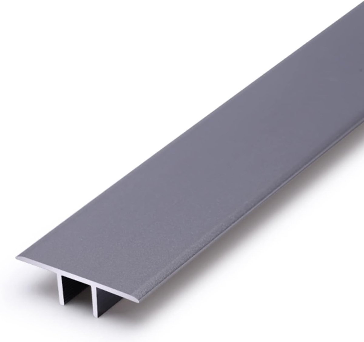 Vloer Overgangstrip - Drempelhulp - Ongelijke Vloeren - Zwaar Aluminium - 150cm Lengte - Mat Grijs