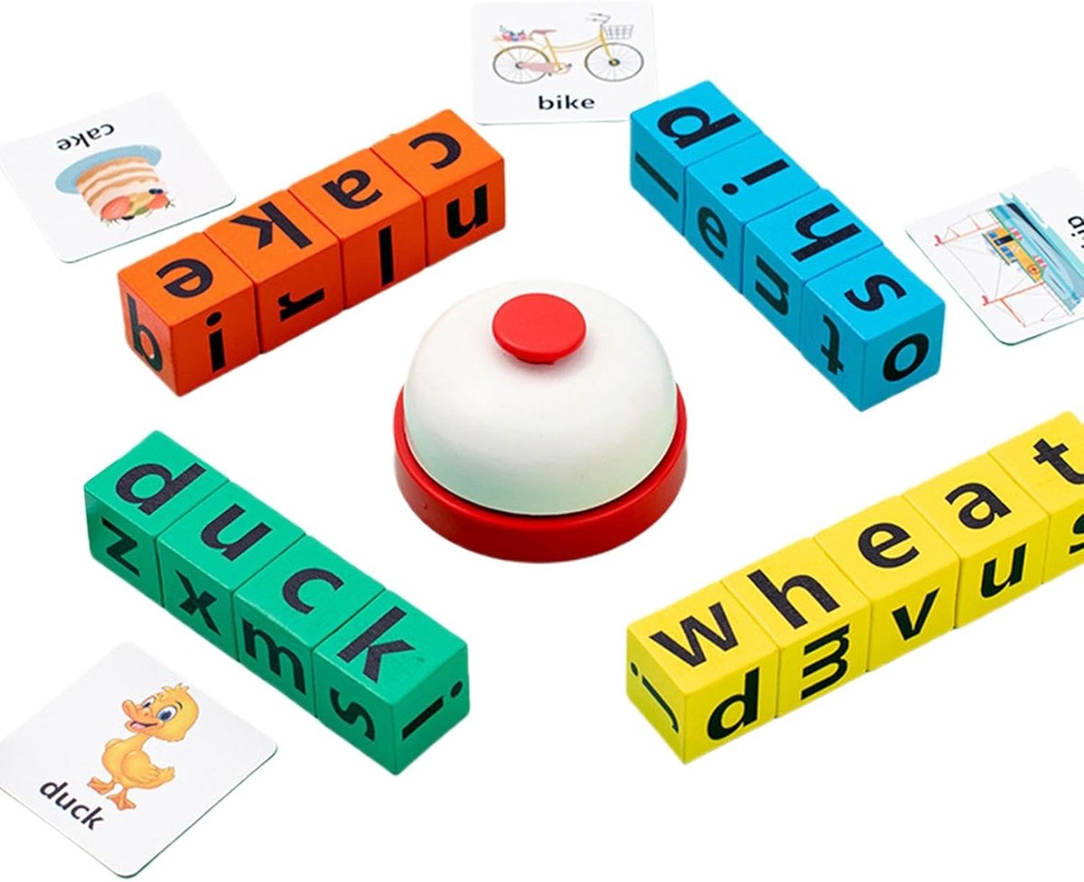 Houten letterblokken - Alfabet spel - Vroeg onderwijs - Betrouwbaar ontwerp - 28 x 155 cm