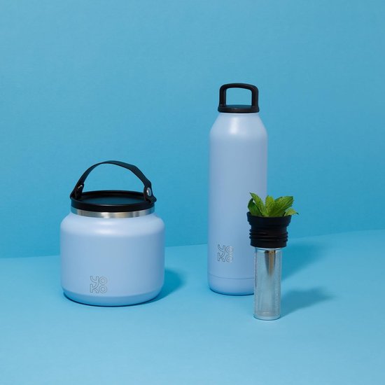Lunchbox Roestvrij Staal - Voedselcontainer Isolerend - Lunch Meenemen - Dubbelwandig Vacuüm Isolatie - 700 ml Capaciteit - Blauw Zwart — afbeelding 4