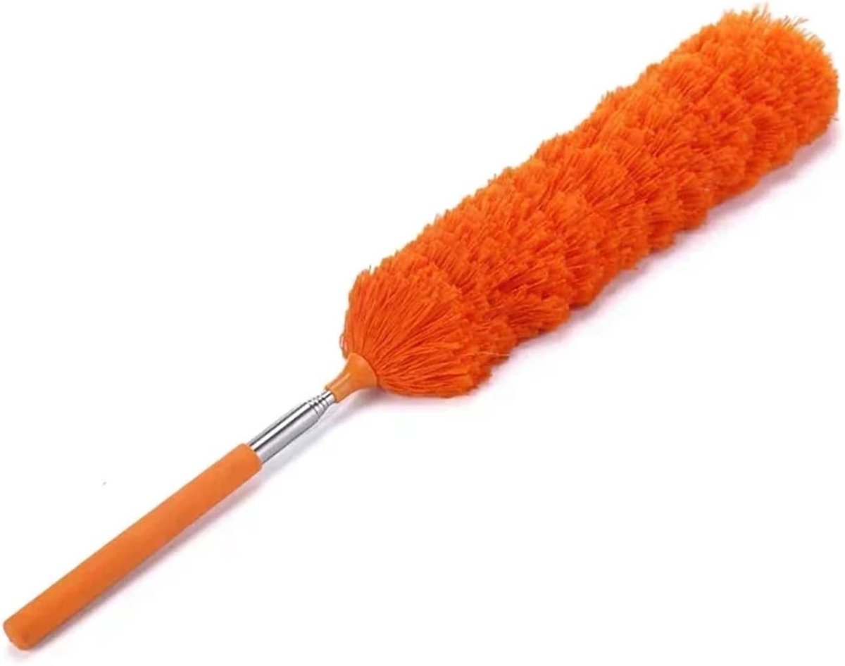 Telescopische Plumeau - Stofwisser Flexibel - Stofvrij Maken - Elektrostatische Adsorptie - Uittrekbaar - Oranje