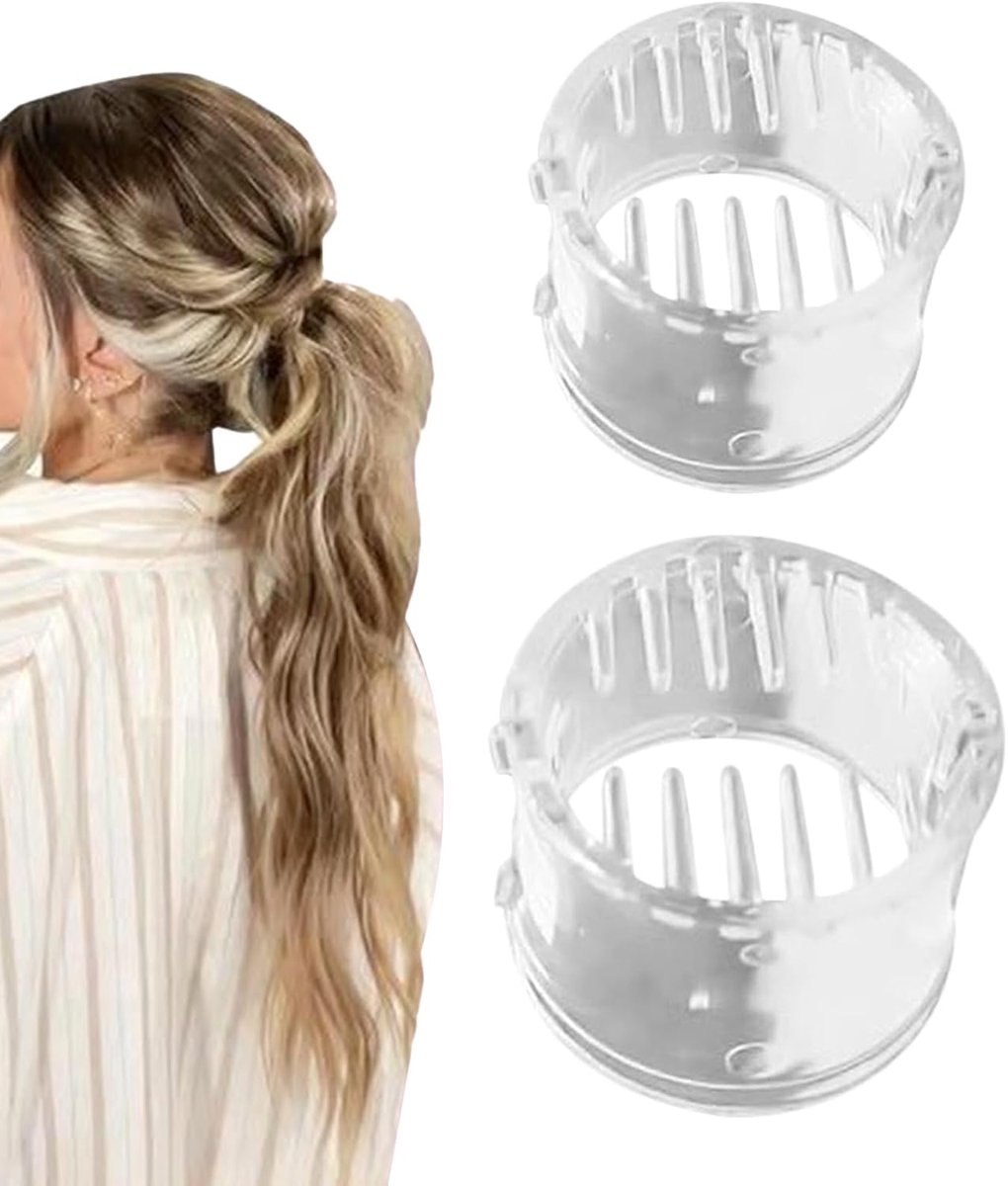 Paardenstaart Houders - Volume Clips - Haar Styling - Met Kam Tanden - 2 Stuks