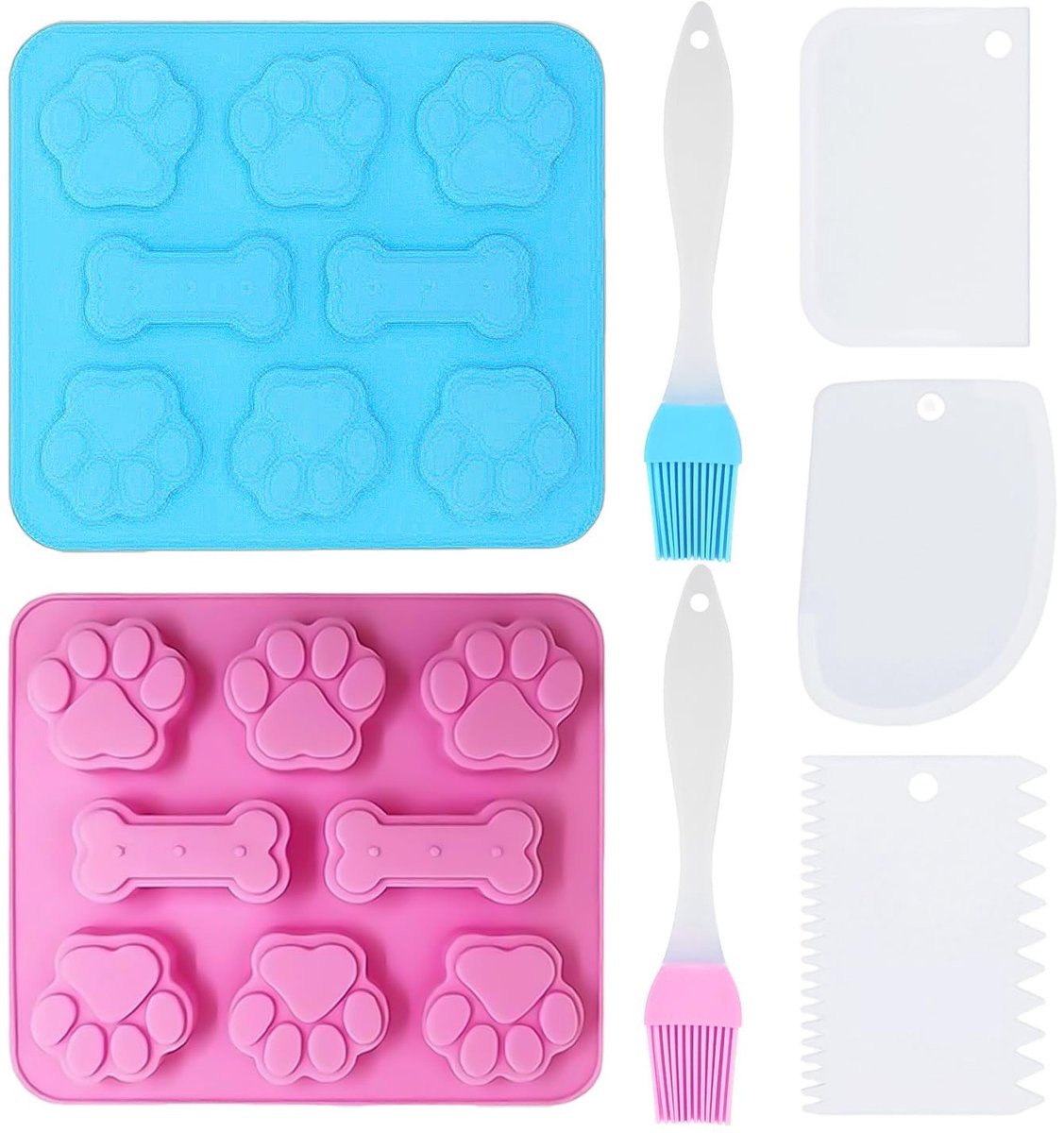 Allecto - Siliconen Bakvormen - Keukengerei - Bakaccessoires - Chocoladevormen - Koken - Bakken - Keuken - Bruin - Set van 2