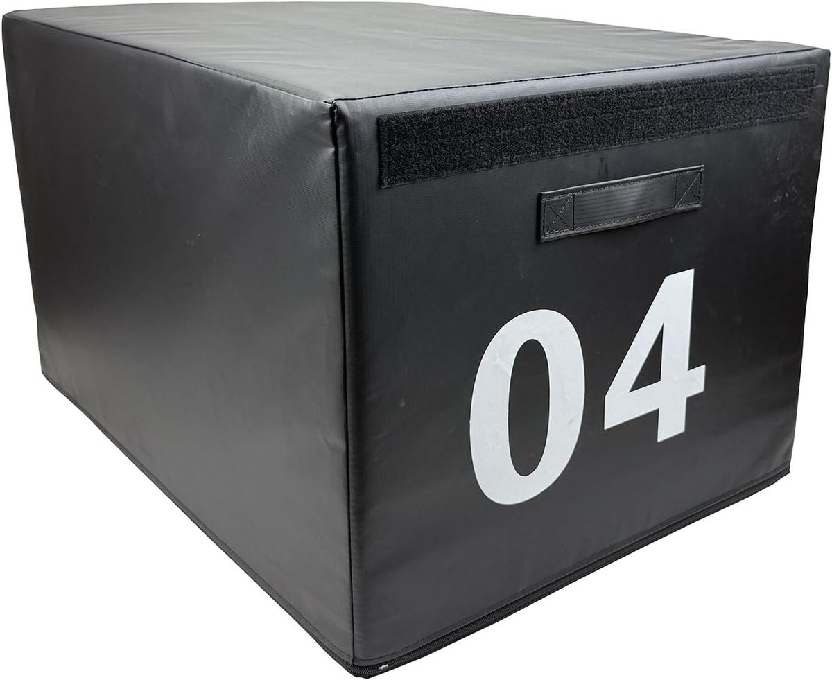 Fitness Springbox - Oefenblokken - Kracht Training - 4-in-1 Stapelbaar - 75x55x45cm - Zwart