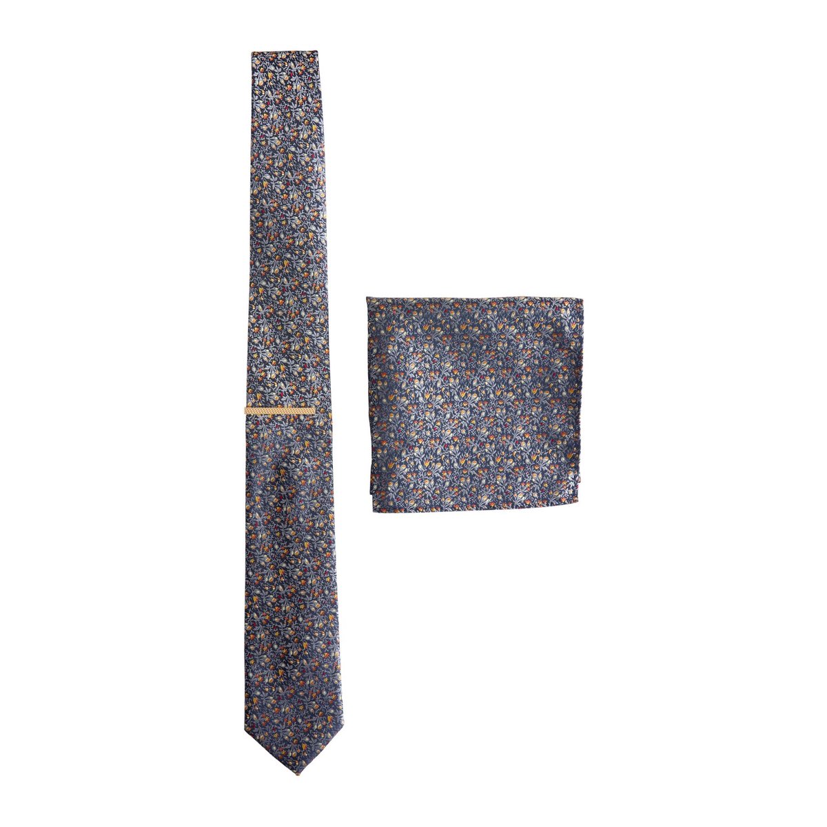 Next - Heren - Set van stropdas en pochet - Blauw