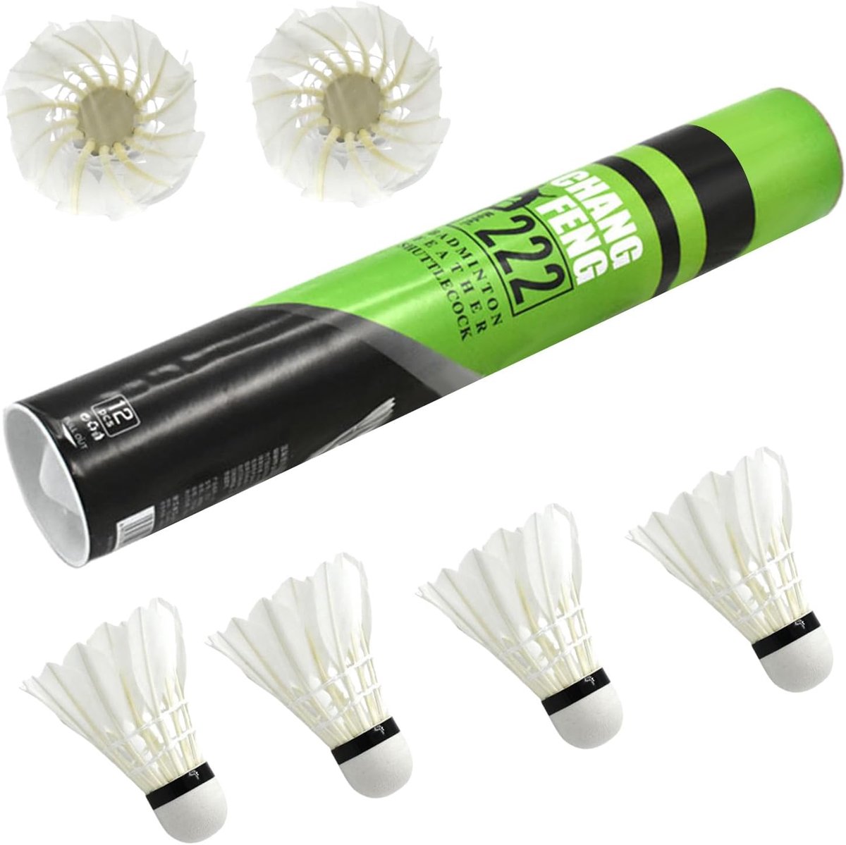 Badminton shuttles - Trainingsballen - Indoor outdoor sport - Duurzame schuimkop - 12-pack