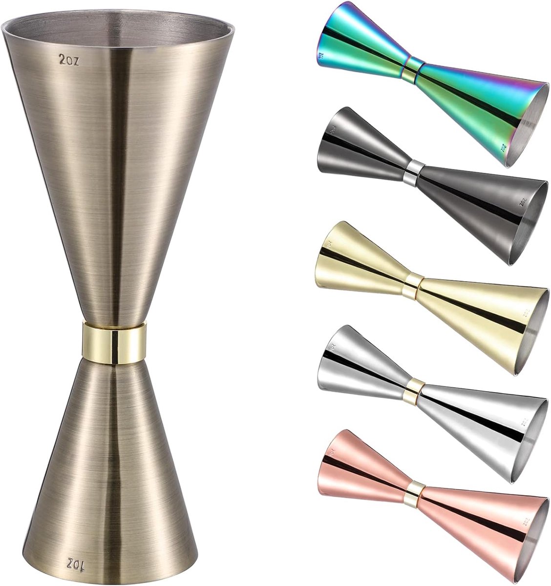 Dubbele Cocktail Jigger 30ml 60ml - Professionele Maatbeker Set voor Mixdrankjes