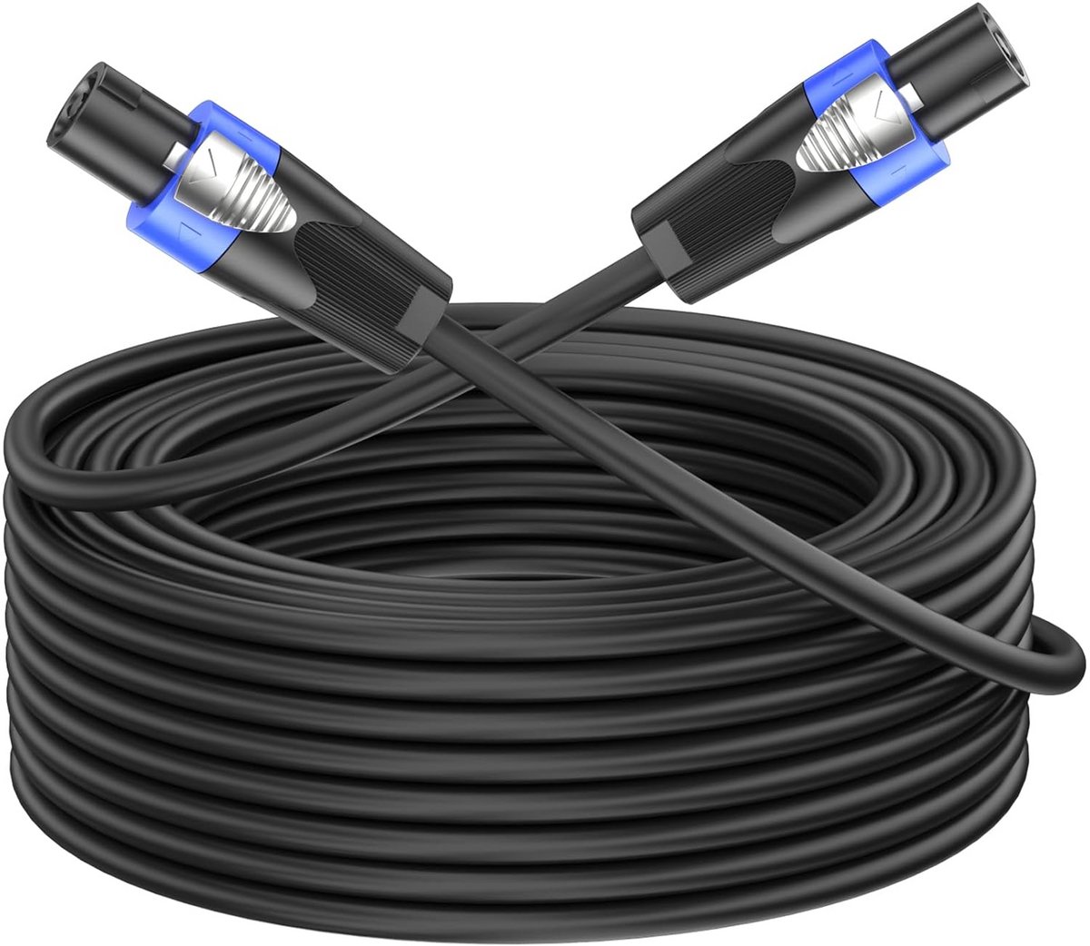 20 Meter Luidsprekerkabel Speakon 15AWG met Twist Lock voor DJ, PA en Versterker - Heavy Duty Audio Kabel M/M