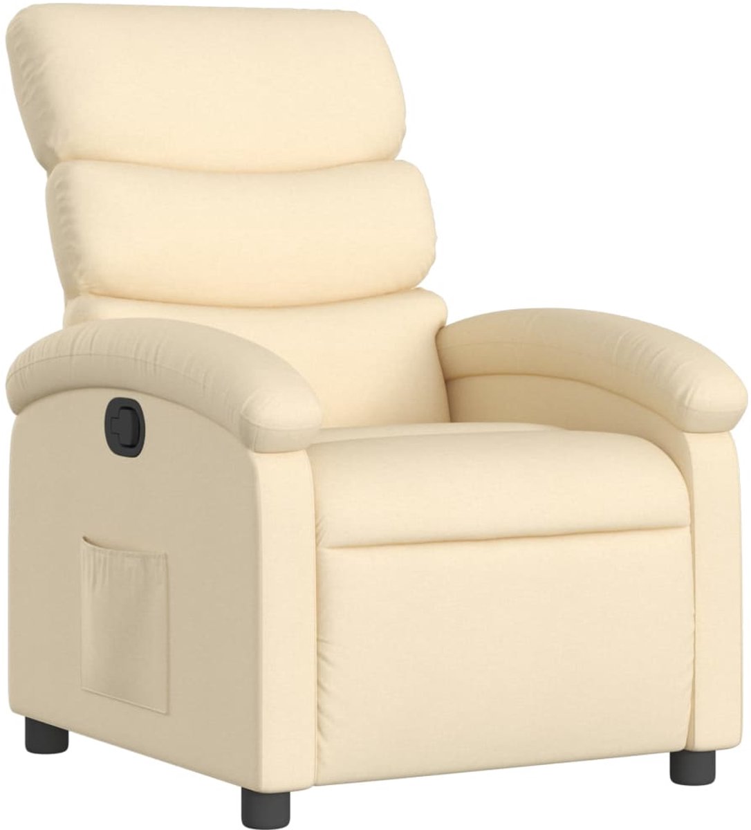 vidaXL Relaxfauteuil - crème - stof