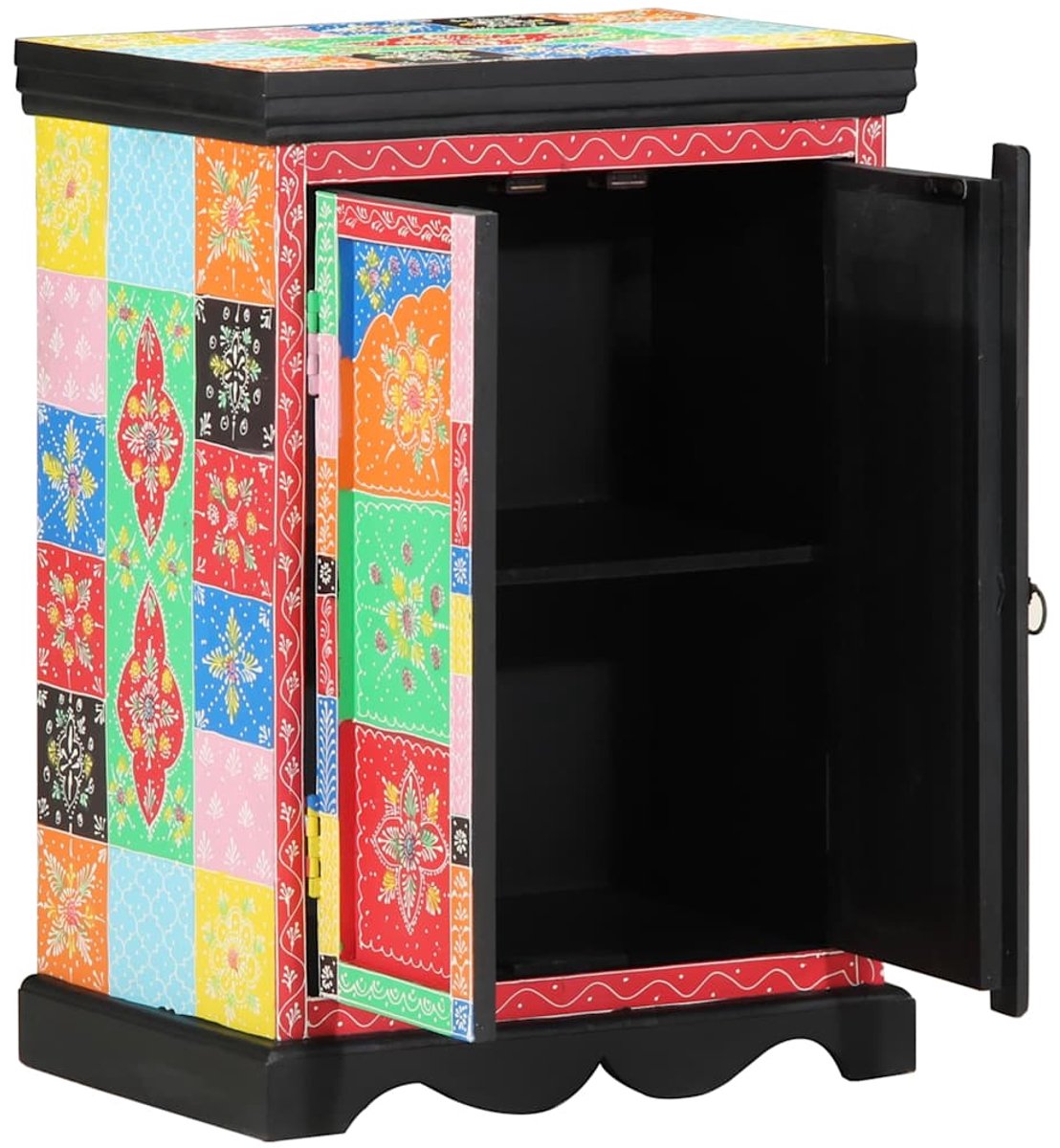 vidaXL Wandtafel - met - plank - met - opslag - Multikleur - 50 - x - 30 - x - 70 - cm